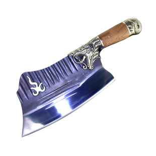 龙泉菜刀厨师专用中式剁骨刀屠宰家用加厚锻打斩猪蹄筒骨大骨头刀