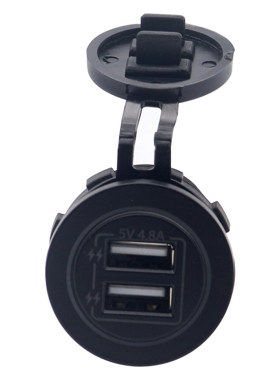 摩托加装母座配件12v24v通用车充