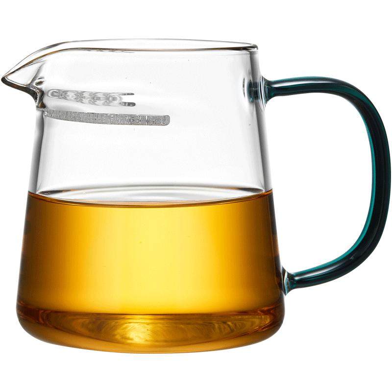 玻璃公道杯耐高温加厚高档茶漏一体月牙茶海高硼硅过滤绿茶分茶器