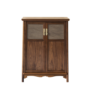 苏明圆角柜 明式家具北美黑胡桃木餐边 装饰储物柜经典器型