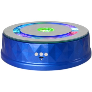 晴美23CM炫彩发光旋转台化妆品首饰珠宝展示架直播拍摄台充电转盘