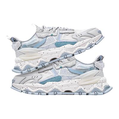 特步山海冶陶厚底老爹鞋男