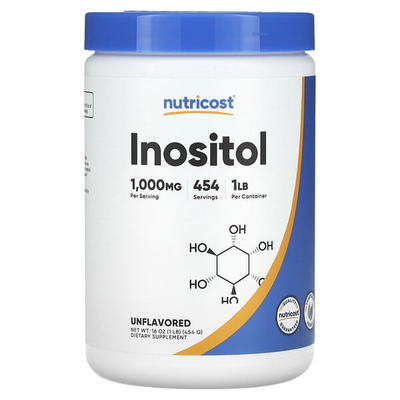 Nutricost肌醇粉高纯度支持情绪平衡代谢健康易溶粉末女性健康