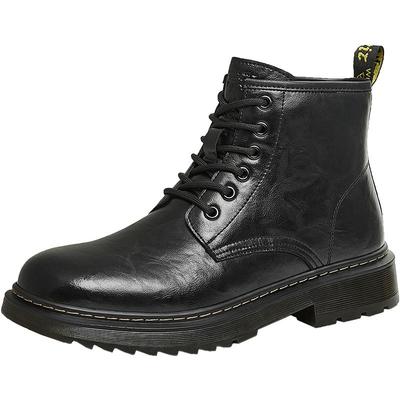 TATA他她休闲英伦马丁靴男靴子黑色气质短靴2024冬季新款VLX02DD4