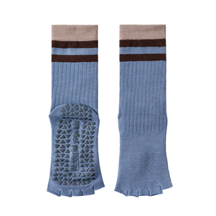 露趾五指瑜伽袜子女室内健身运动普拉提中筒袜专业防滑舞蹈地板袜