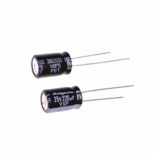 Rubycon进口电解电容 25v220uf 8*11.5 日本红宝石YXF 高频长寿命