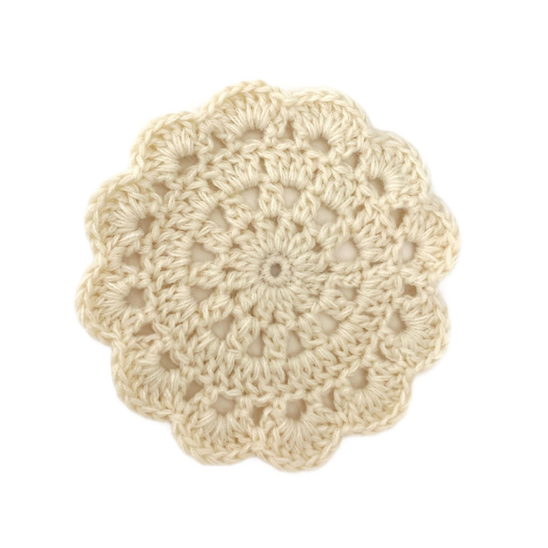 diy手工棉线钩花编织流苏杯垫