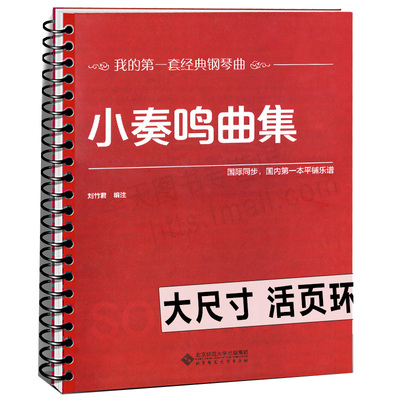 【活页环扣】小奏鸣曲集 大尺寸平铺乐谱大音符弹奏入门学生手指技巧经典曲谱练习教材程书籍巴赫贝多芬莫扎特克列门蒂大调前奏曲