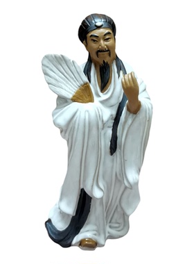 三国卧龙先生孔明陶瓷招财摆件