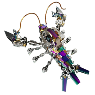 机械党灵源小龙虾3d磁吸立体积木拼装金属模型diy手工生日礼物