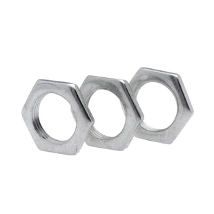 GB808镀锌细牙薄螺母铁六角扁螺母灯饰螺母M8*1M10x1M12*1.25-M30