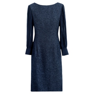 OFFIY-高贵千金 压褶雪纺气质显瘦高级26春夏新款漂亮战袍连衣裙