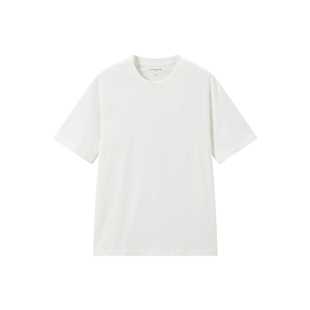 【云柔星T】马恩MAXNEW2025女装夏季新款圆领半袖白色正肩短袖t恤