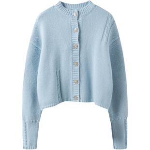 “双面穿衣”系列100%纯山羊绒绞花正反两穿针织开衫毛衣秋冬季