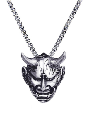 霸气般若牛头吊坠项链
