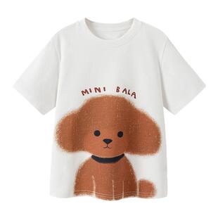 迷你巴拉巴拉男童女童宝宝T恤夏装衣服速干洋气t恤儿童短袖上衣