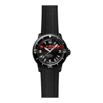 适配swatch宝珀联名表带湖蓝FKM氟橡胶编制纹斯沃琪风暴洋蝴蝶扣