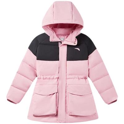 【3件65折】【四防科技】安踏儿童羽绒服女童中长款加厚外套冬新