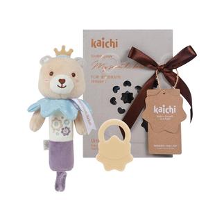 凯驰KC熊新生儿见面礼婴幼儿床铃01玩具宝宝牙胶玩偶安抚摇铃礼盒