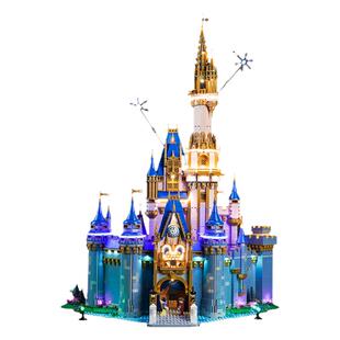 Brick Bling适用于乐高迪士尼城堡灯饰43222亚克力展示盒灯光配件