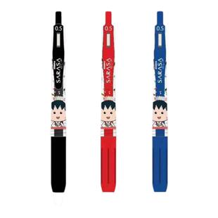 日本斑马樱桃小丸子限定蜡笔小新中性笔JJ15考试黑色笔柯南限量版