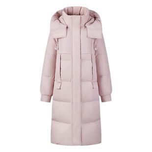 马克华菲中长款羽绒服女2025冬季新款显瘦插肩袖冬装外套纯色百搭