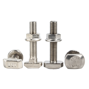 欧标T型螺丝铝型材T型螺栓螺母法兰螺母M5M6M8M12 20/30/40/45型L