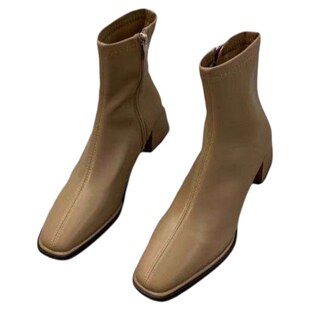 高级感高跟鞋时装马丁短靴法式小踝靴秋季加绒新款瘦瘦靴女靴子