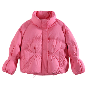 女童冬装洋气羽绒棉服2025新款儿童时髦中大童短款加厚棉袄外套潮