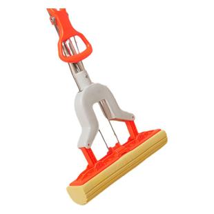 胶棉拖把海绵拖把吸水对折式家用免手洗卫生间加强杆不锈钢手水擦