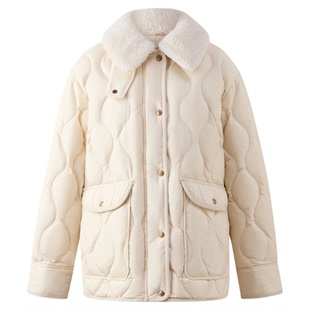 【华夫饼&特氟龙三防】Eland衣恋羽绒服女鹅绒保暖菱格2025冬新款