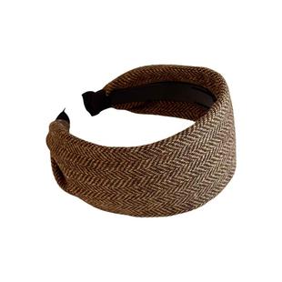 老钱风针织宽边发箍女高颅顶头箍发卡高级感卡子发捆秋冬头饰发饰