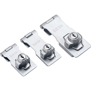 室内门锁具防盗卧室双开房门锁扣卫生间厕所搭扣家用通用型免打孔