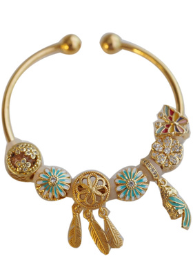 夏日清新兔子手链手绳3d硬金diy