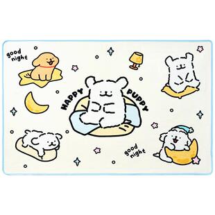 言仓线条小狗联名星星毛毯秋冬保暖居家便携办公情侣新年生日礼物