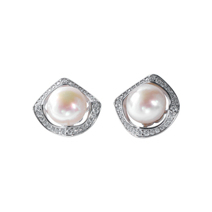 海蒂珠宝  如初 10-11mm精选淡水珍珠耳钉s925银耳环正品送礼好物