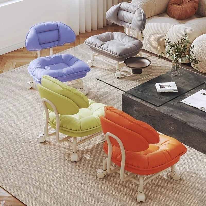 万向轮小凳子家用滑轮矮凳缝红美多功能凳网学步换鞋小椅子凳凳子