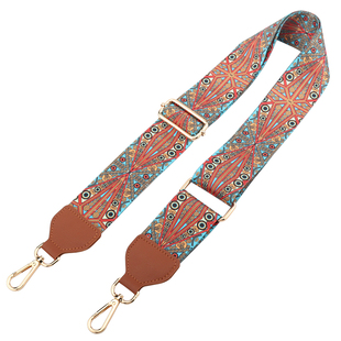 波西米亚风全新加宽肩带复古配皮光身包带子百搭斜挎包带男女百搭