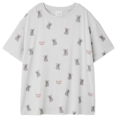 gelato pique25秋冬新品女考拉满印短袖T恤柔软睡衣PWCT254249