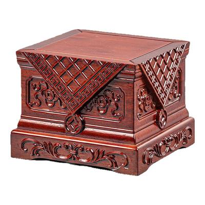 花梨木正方实木加高底座财神佛像阶梯关公佛台佛龛莲花木神台木龛