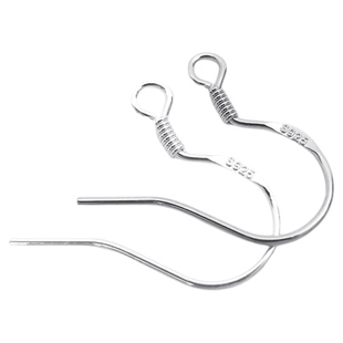 S925纯银耳钩配件耳环diy材料制作925银材料耳勾自制钩子耳坠挂钩