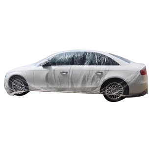 一次性车衣防晒遮阳防雨塑料透明汽车车套通用简易喷漆车罩防尘罩