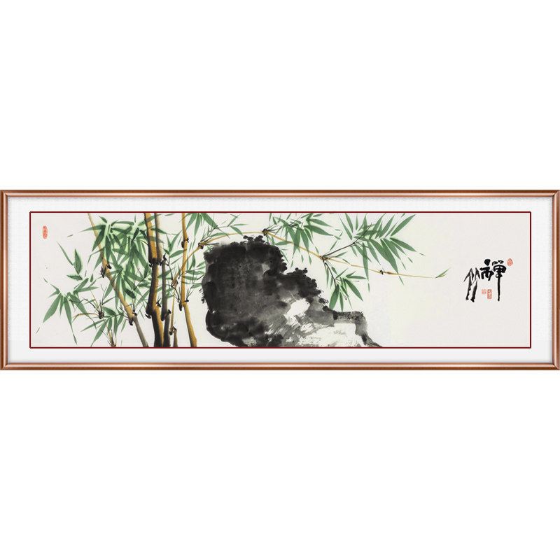 竹报平安竹子画客厅简约吉祥挂画
