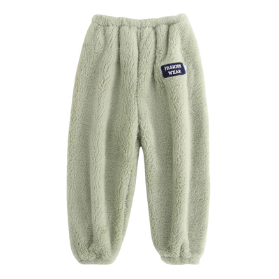 儿童睡裤加绒加厚男童女童暖暖裤