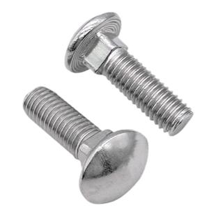 不锈钢304/316美制半圆头方颈马车螺丝英制桥架螺丝1/4-20 1/2-13