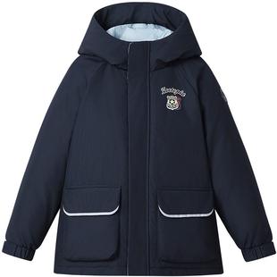 【迪士尼联名】波司登儿童羽绒服2025新款女童男童保暖连帽可收腰