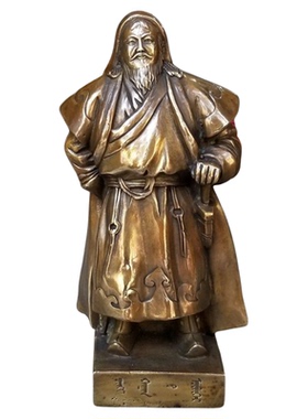 成吉思汗铁木真站像纯铜复古