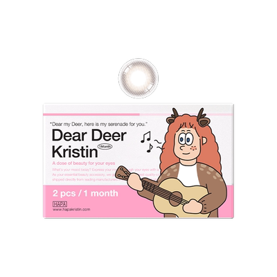 Hapa Kristin美瞳月抛小鹿甜棕韩国隐形眼镜小直径2片女