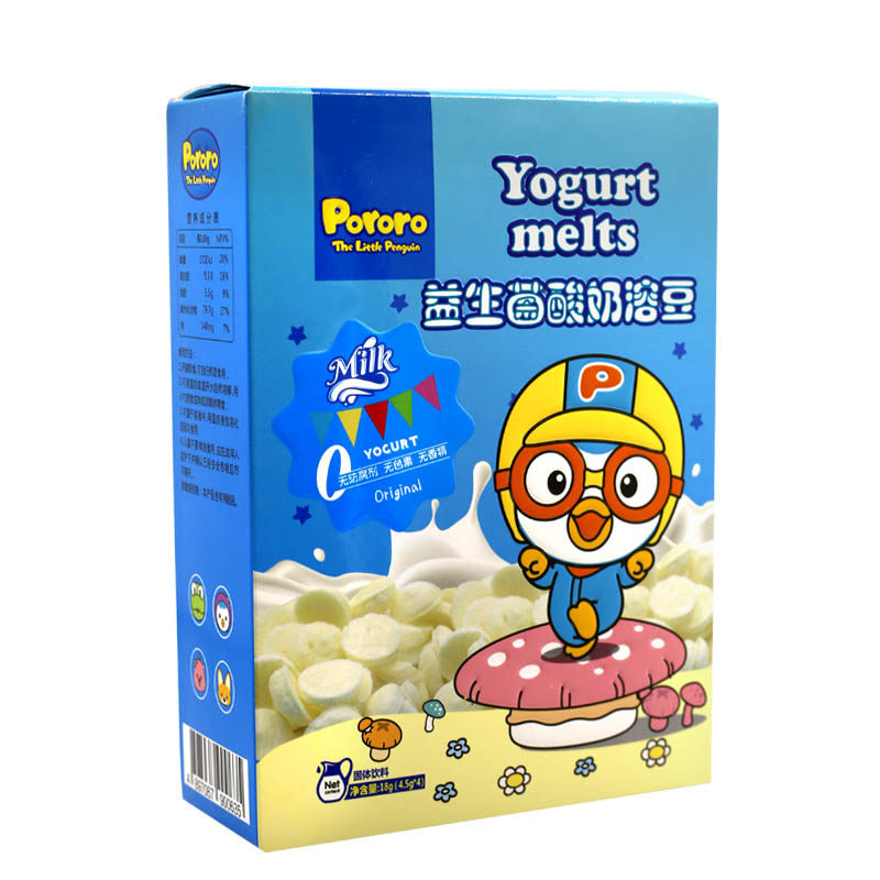 啵乐乐蓝莓味益生菌酸奶溶豆幼儿溶溶豆婴儿童辅食奶豆宝宝零食