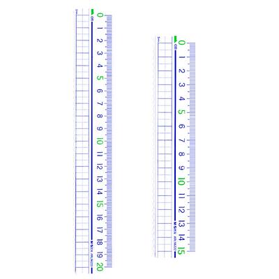 晨光透明直尺子大数字15cm/20cm